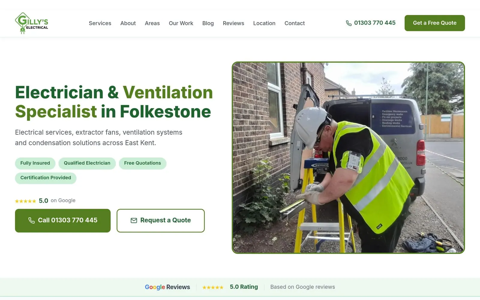 Gilly's Electrical website - Folkestone electrician